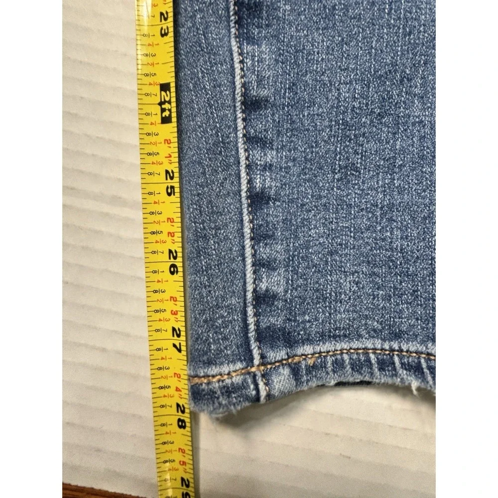 American Eagle Dream Jean High Rise Skinny Distressed Ripped 2 Regular Blue‎